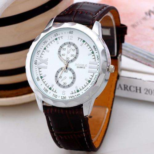 Mens Elegant ROSRA Leather Band Watch